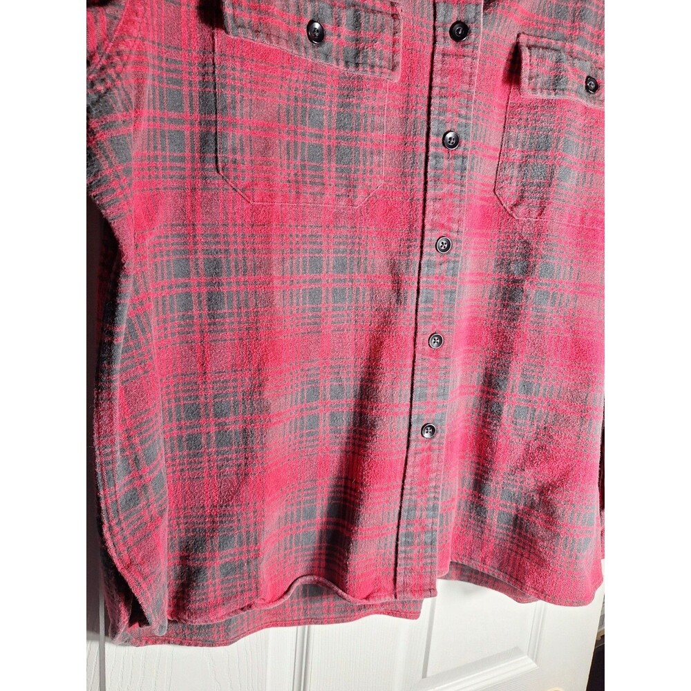 L.L. Bean Womens XL Red Flannel Vintage 90s/80s Button Front Shirt Thick - Picture 3 of 14